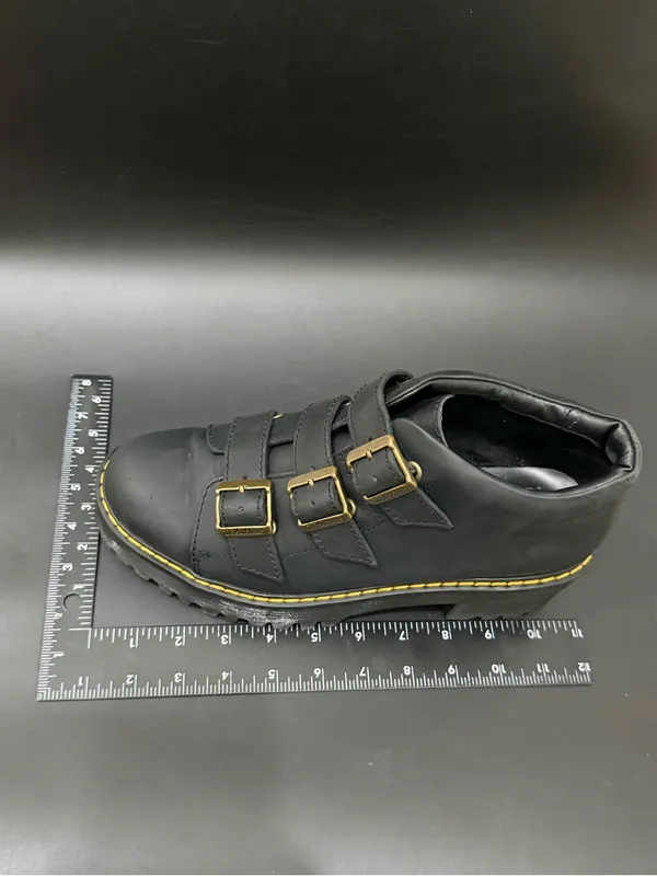 DR. MARTENS Coppola Black Leather Platform Ankle Boots Buckle Women’s Size 9 US - Image 10