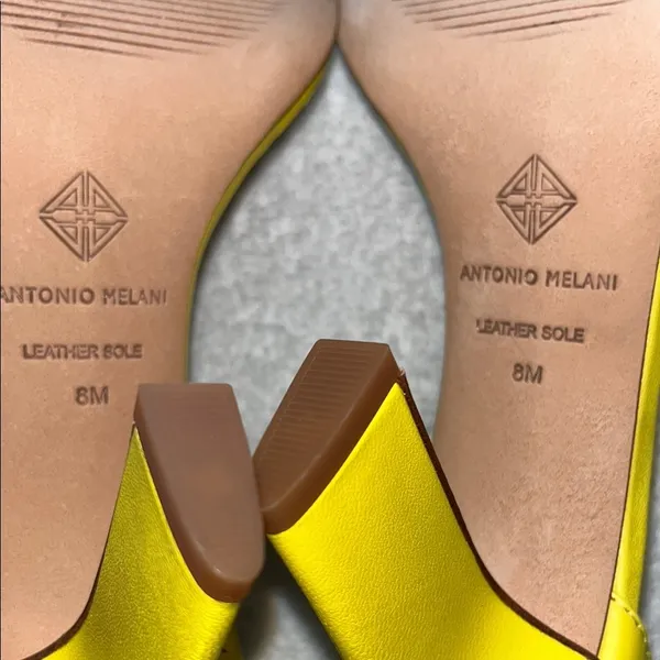 Antonio melani Yellow Heels Elegant Satin Design - Image 8