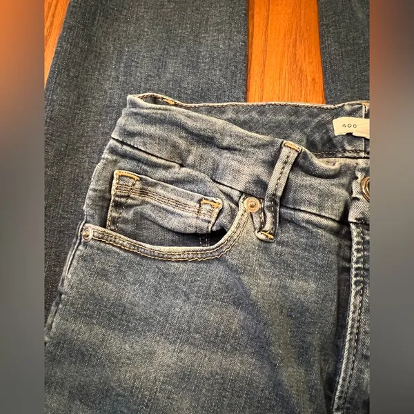 Good American Good Waist Crop Raw Edge Skinny Jeans in Blue331 Size‎ 2 = Size 26 - Image 8