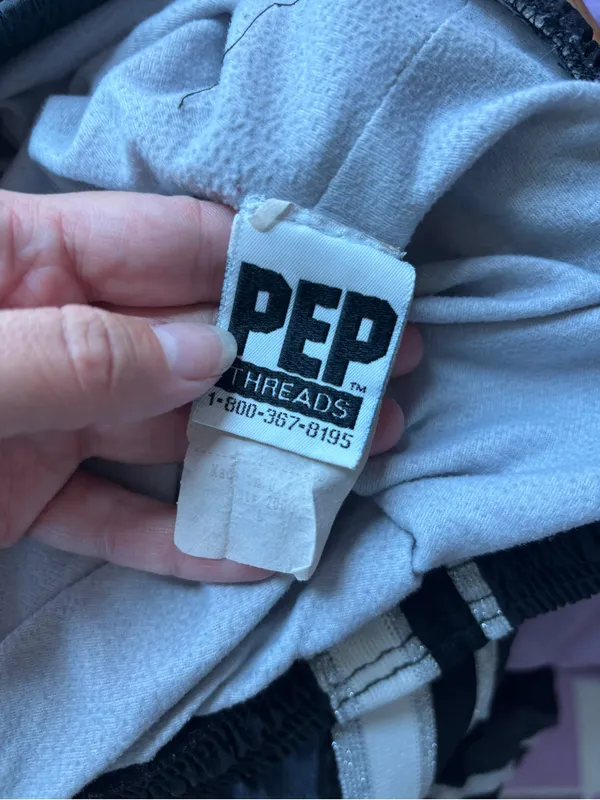 Vintage 90s Y2K Black & Silver Windbreaker Cheerleader Jogger Pants - Image 9
