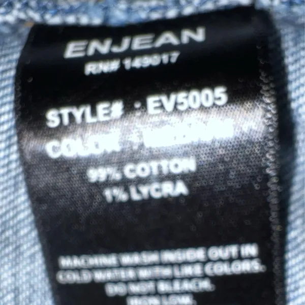 En Jean Stylish Blue Denim Vest Size M - Image 11
