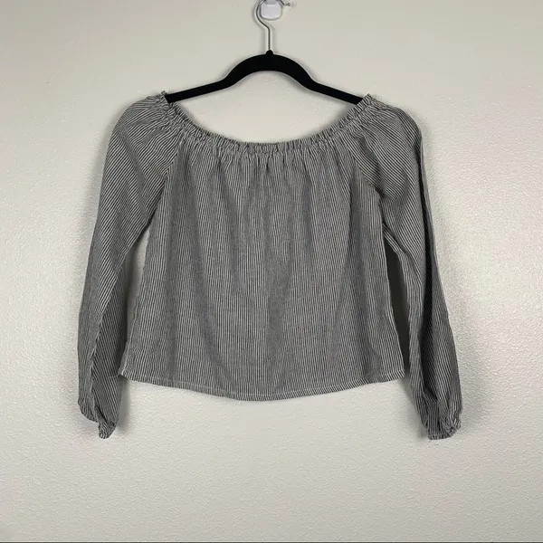 BRANDY Melville Theia‎ Off The Shoulder Striped Top S - Image 5