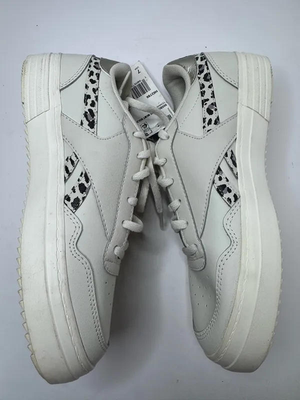Reebok Club Memt Bold White Leather Sneakers Women's Size 7 - Image 6