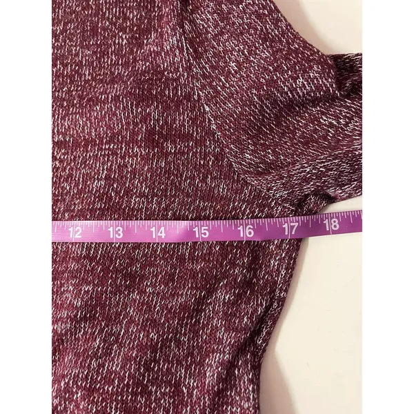 Wet Seal Burgundy Marled Lightweight Knit Open Front Cardigan Size M GUC - Image 7