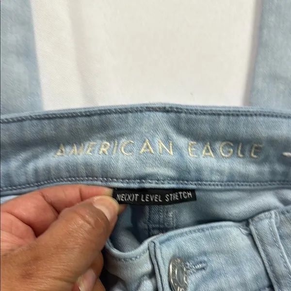 American Eagle Outfitters Light Blue Skinny Jeans - Image 8