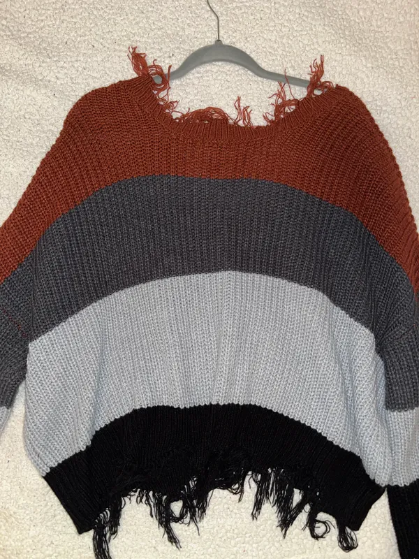 Rue 21 Distressed Fringe Sweater - Image 7