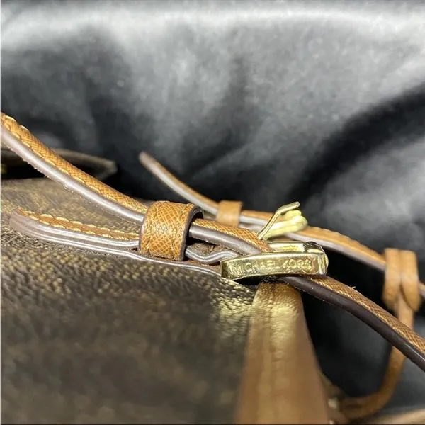 Michael Kors Jet Set Medium Monogram Pocket ToteBag Brown Coated Canvas - Image 3