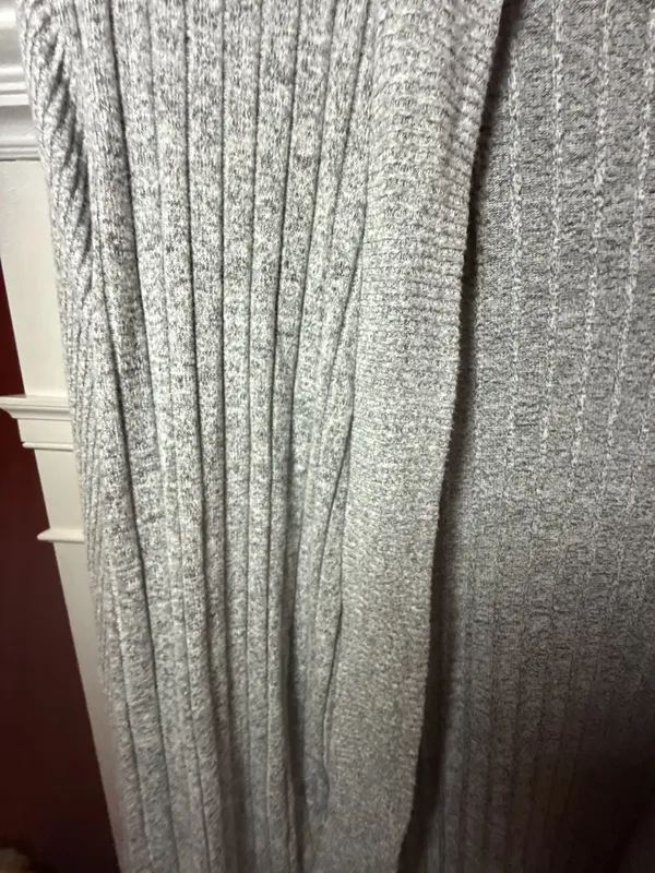 Alfani Intimates Women's Gray Ribbed Open Front Knit Cardigan - Image 3
