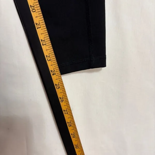 Old Navy Go-Dry Active Ankle Leggings Women M Black Ribbed Panel High Waist Yoga - Image 8