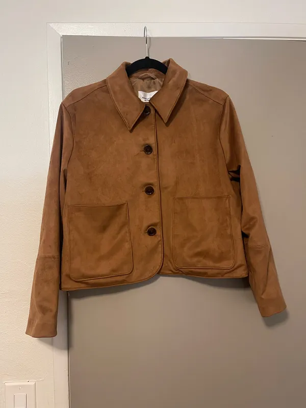 Abercrombie & Fitch Vegan Suede Button Through Jacket - Image 4