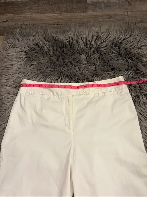 Talbots stretch cotton twill Bermuda length shorts white 10 - Image 4