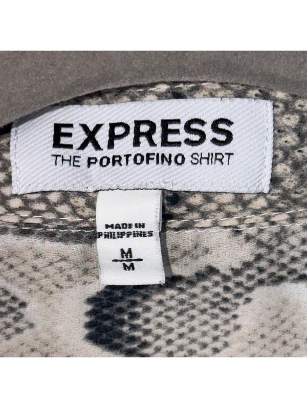 Express Portofino Snakeskin Print Shirt Women’s M - Image 5