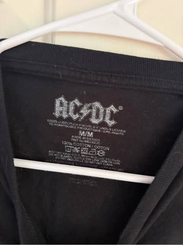 AC/DC Black Graphic Band T-Shirt - Image 2
