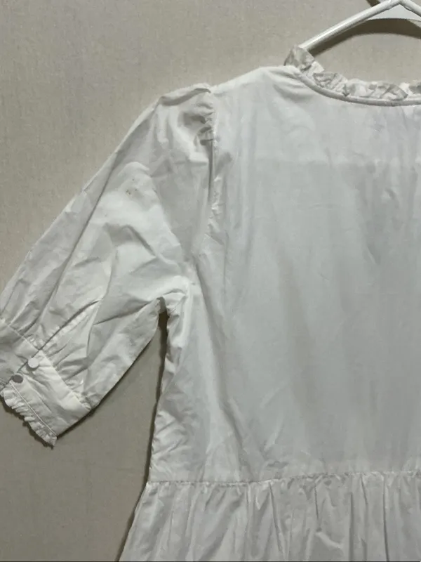 J. Crew White Ruffle Tiered Maxi Dress with Keyhole - Image 10