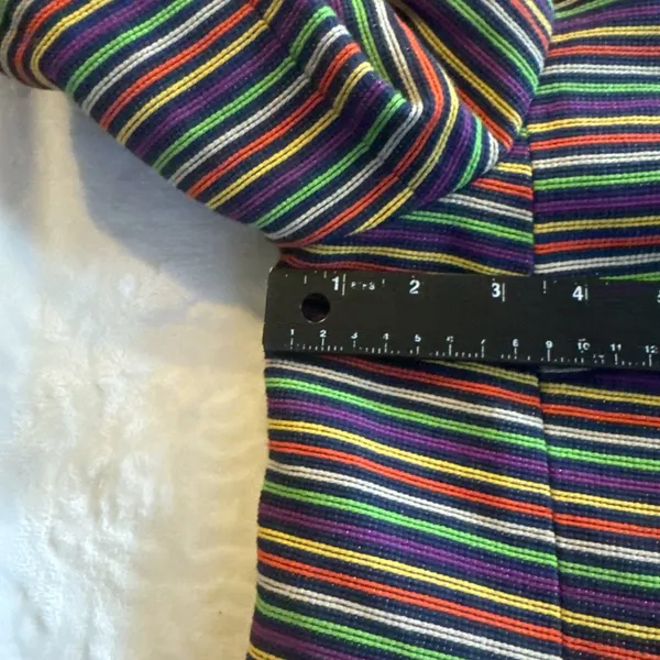 Talbot's Multicolor striped Long Sleeve Button Front Mandarin Collar Blazer 12 - Image 8