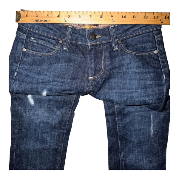 PAIGE Distressed Skyline Ankle Jeans, Size 24 - Image 7