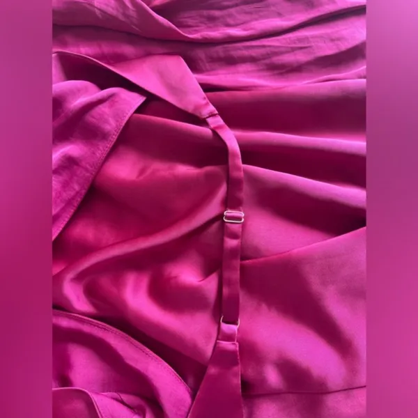 Free People Dance Till Dawn Dress Satin Halter Open Back Strangelove Sz L - Image 9