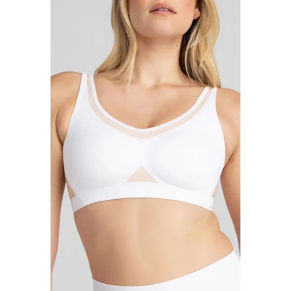 Honeylove CrossFlex Activity Wirefree Bra in white Cloudfuse SMALL - Image 2