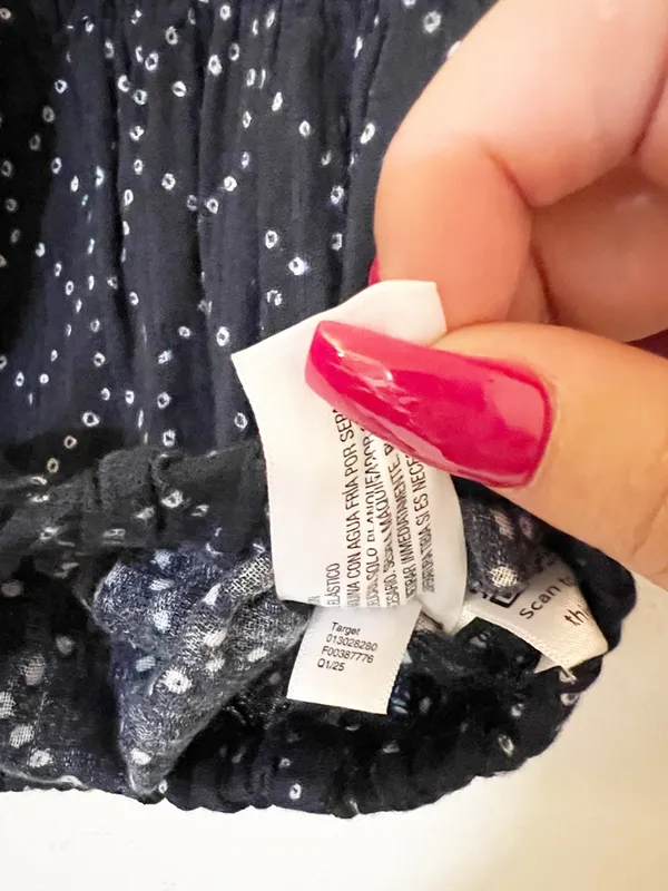 Universal Thread blue and white geometric pattern cropped bandeau tube top - Image 9