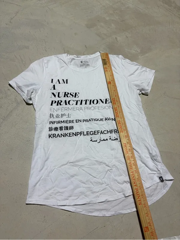 Figs I Am A Nurse Practitioner Graphic Tee White medium - Image 3