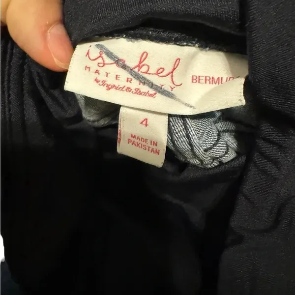 👖 Isabel Maternity Denim Bermuda Shorts Women’s Size‎ 4 (Maternity) 💙 - Image 2
