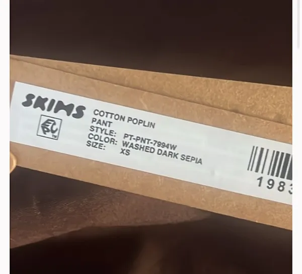 SKIMS Cotton Poplin Pants XS - Image 8