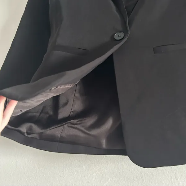 English Factory Single Breasted Blazer Black Size Small Office Timeless Capsule - Image 3