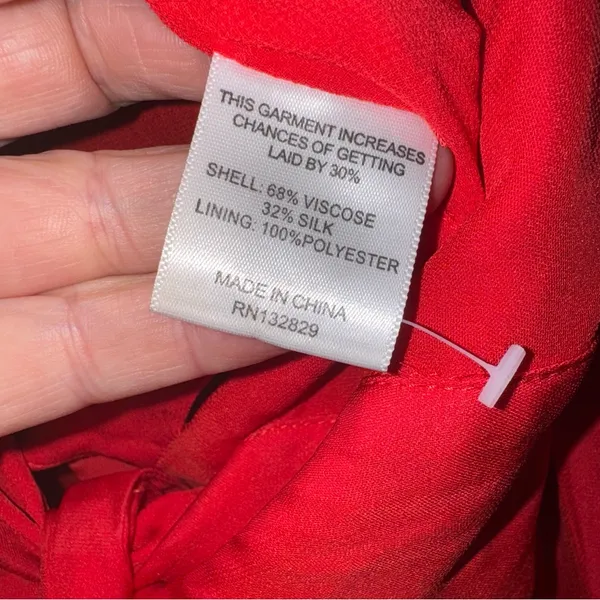 Revolve LPA red wrap crop top - size XXS Silk‎ Blend CP - Image 8