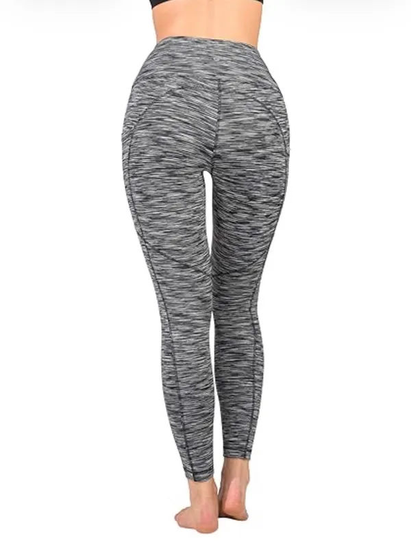 90 Degree By Reflex High Rise Ankle Length Pocketed Leggings - Image 3