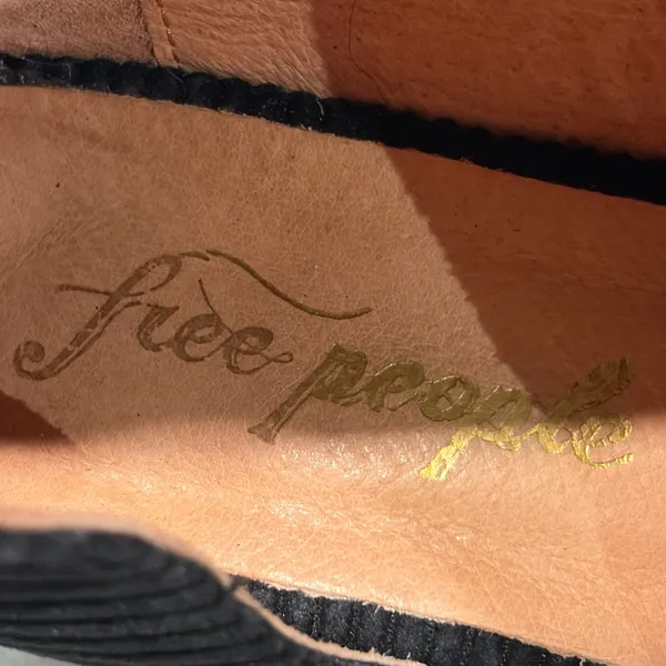 Free People Black Corduroy Royale Flats 36 - Image 8