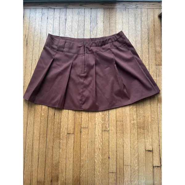 Wild Fable Women's Brown Pleated Mini Skirt Size XL - Image 2