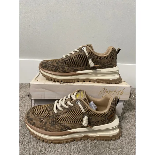 New Blowfish Malibu Leotina Leopard Chunky Sneakers Women’s Size 7.5 - Image 2