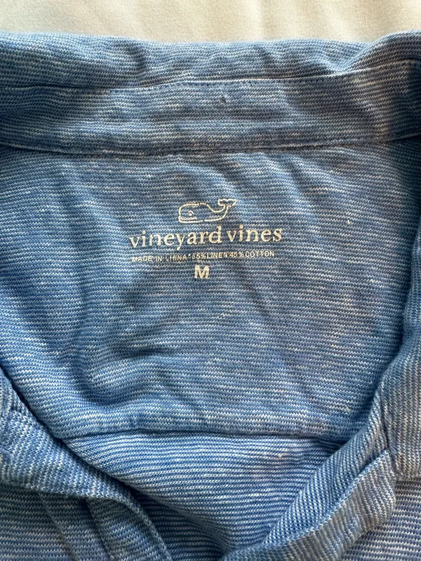 Vineyard Vines Heathered Blue Polo Shirt - Image 4
