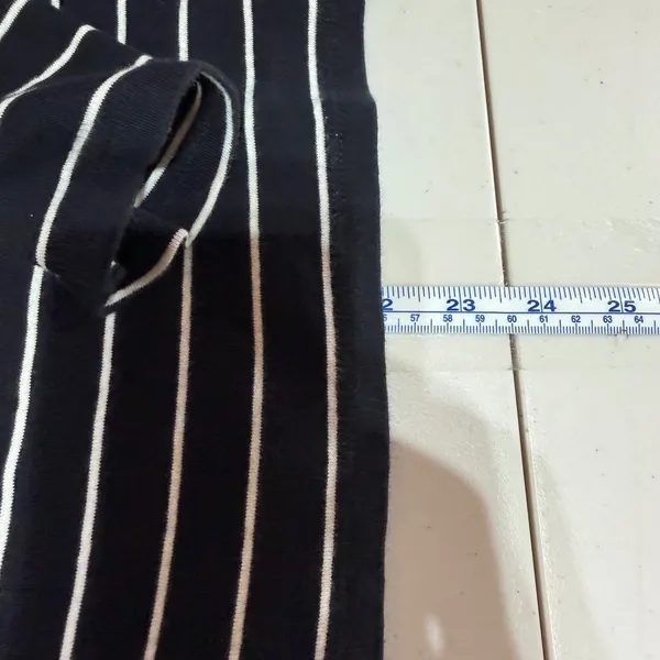 Lauren Ralph Lauren‎ Striped Long Sleeve Top Women M Black White Nautical Preppy - Image 7