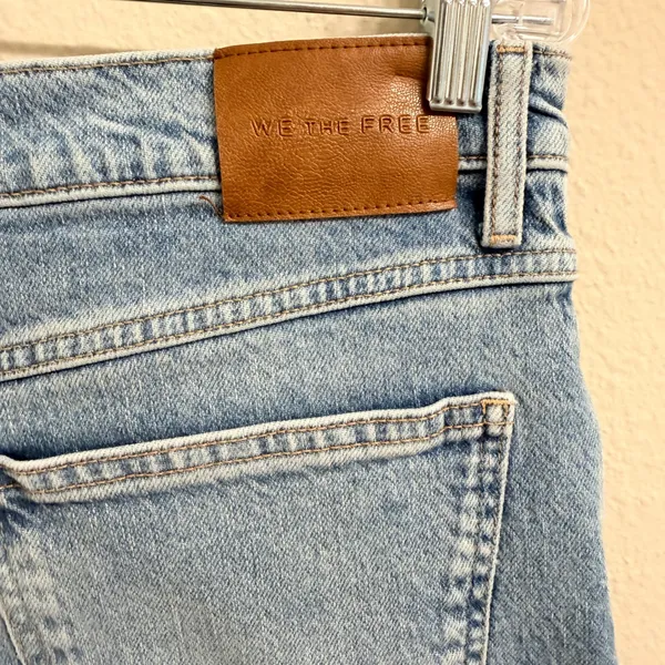 Free People Women's Risk Taker Mid-Rise Straight-Leg Jeans‎ Size 31 - Image 8