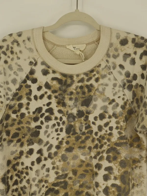 Isabel Marant Étoile Leopard Print Sweatshirt M Animal Print Crewneck Designer - Image 3