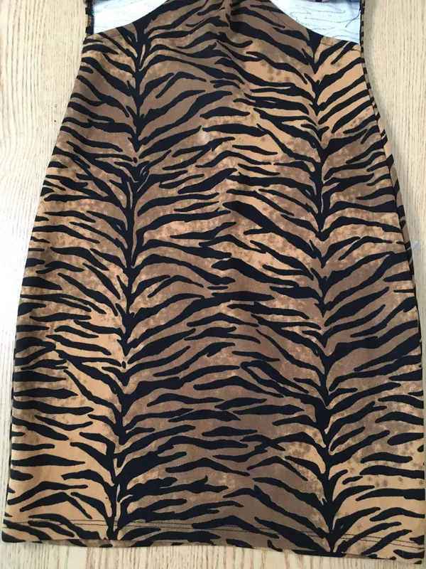 Divided New H&M Animal Print Cut Out Dress Size 0 - Image 3