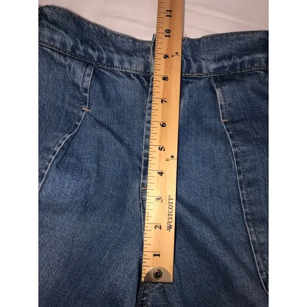Barrel Jeans XS Low Slung Free People Maeve Oversized Trouser Wide Blue Boho - Image 8