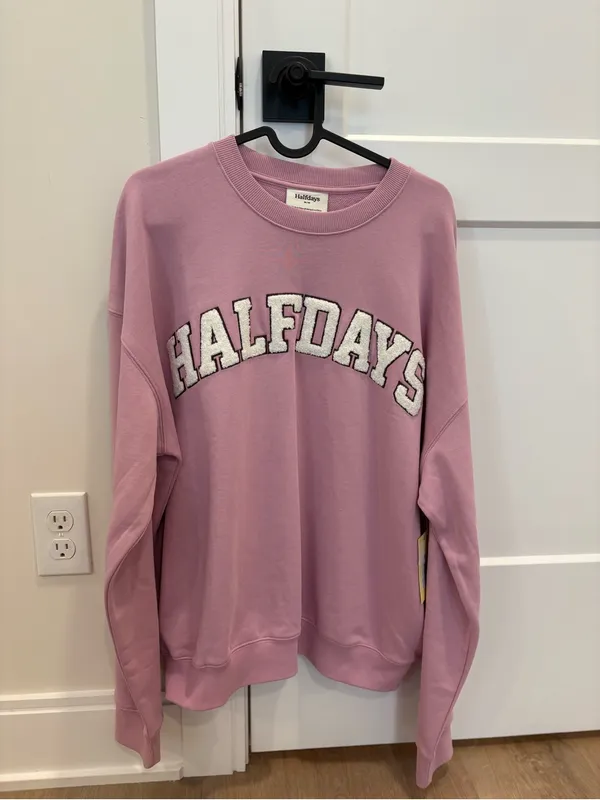 NWT Halfdays Crew 100% Cotton Pink Size M - Image 2