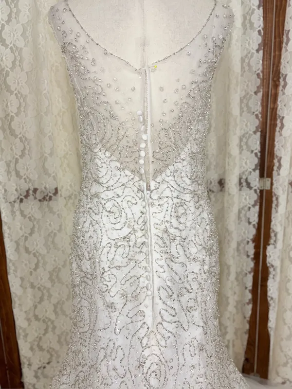 Spectacular New Mori Lee Heavily Beaded Wedding Gown - Image 5