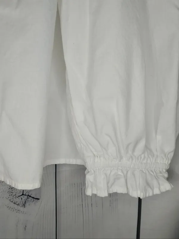 J.Crew Boho V-Neck Long Sleeve Top With Eyelet Floral Trim 100% Cotton - Image 6