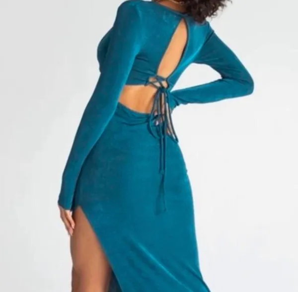 Princess Polly Teal Maxi Dress - Image 3