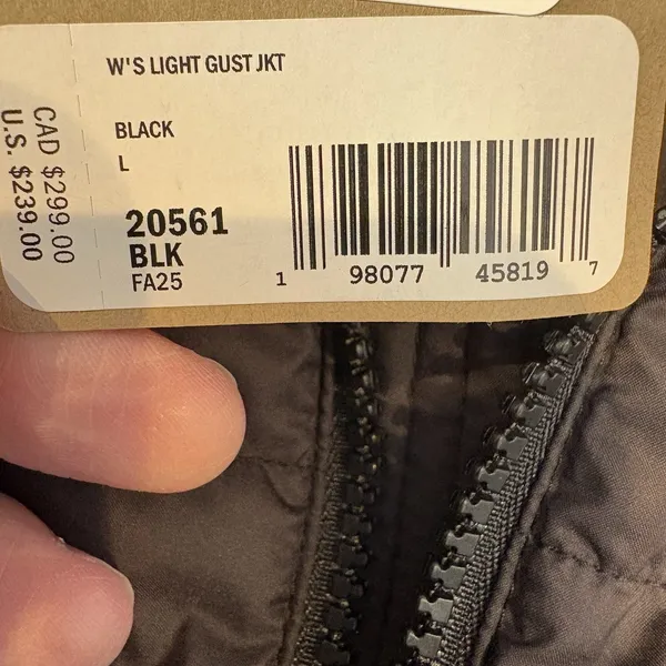 Patagonia Women's Light Gust Quilted‎ Jacket, Black Sz L NWT $239 - Image 6