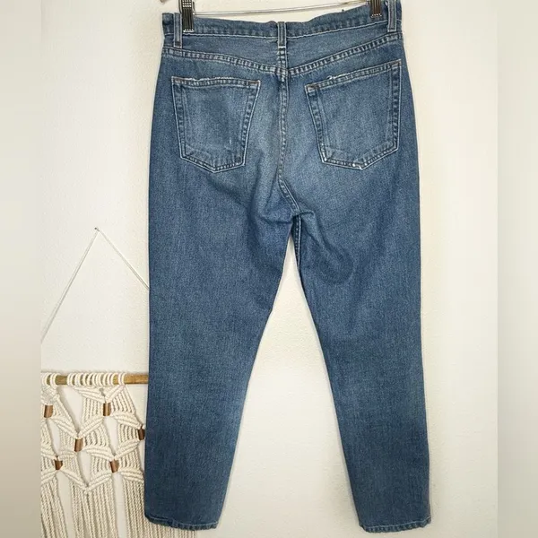 Reformation Denim Julia High Waist Distressed Jeans in Bryce Wash - Image 4