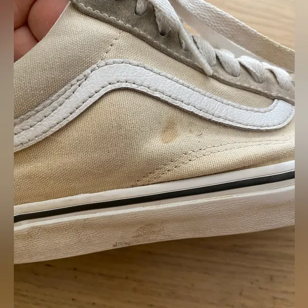 VANS Unisex Ivory White Suede Leather Skateboard Sneakers Women's 8.0 - Image 5