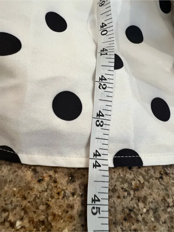 Cider Sculptural Bandeau Polka Dot Maxi Dress NWT Cream Black Size Small - Image 7