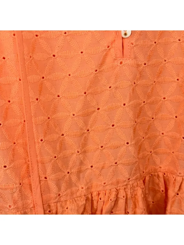 Fairhope Coral Eyelet Midi Dress XXL NWT Boho - Image 5