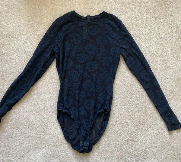 Vintage Lace Bodysuit Black - Image 3