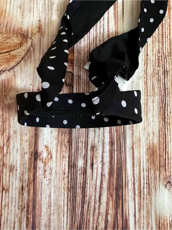 Vintage Target Retro Black Polka Dot Scarf Tie Headband NWT - Image 3