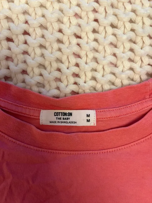Cotton On The Baby Pink Short Sleeve Cropped T-Shirt Size M - Image 2